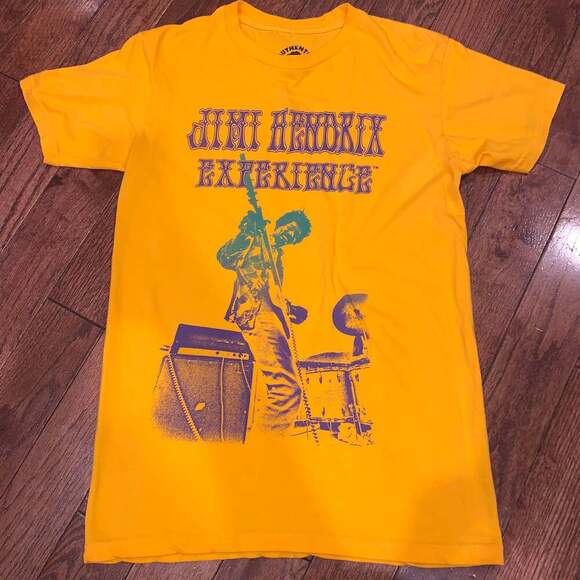 Authentic Women’s Hendrix Graphic Yellow T-Shirt S - Picture 1 of 3